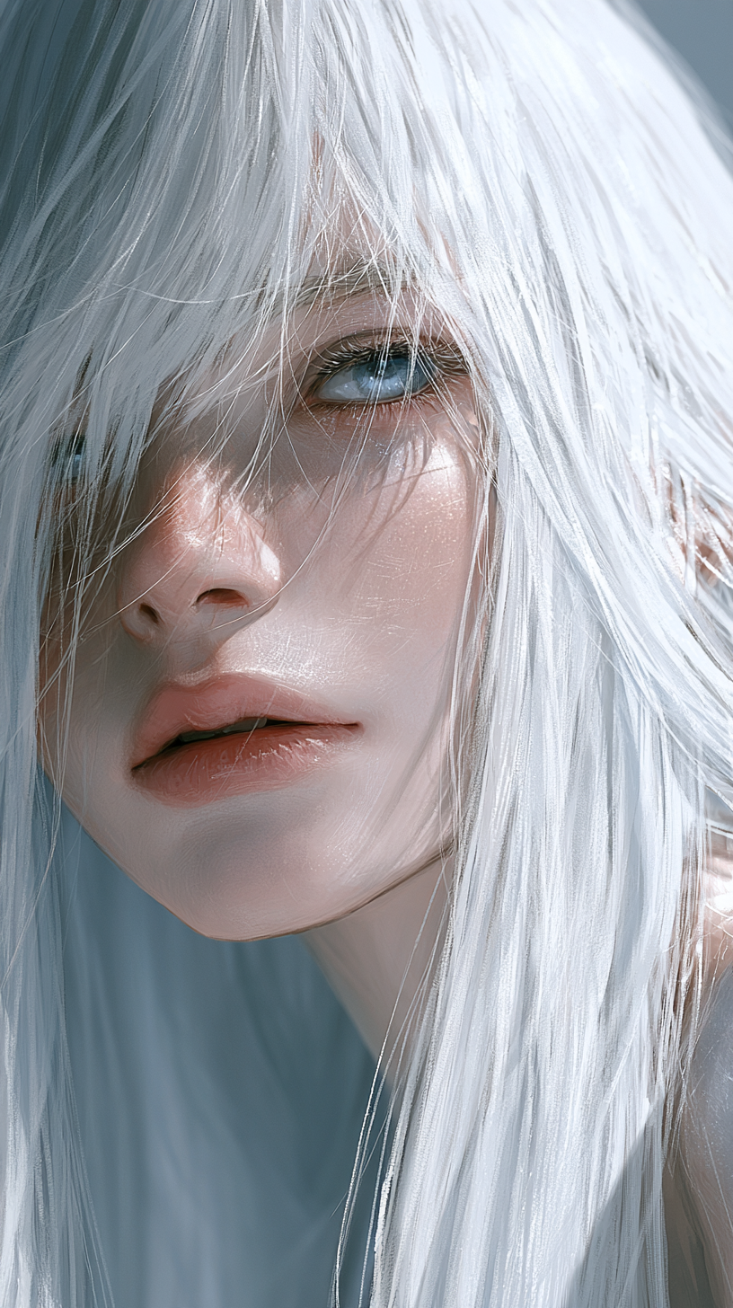 Ethereal watercolor character