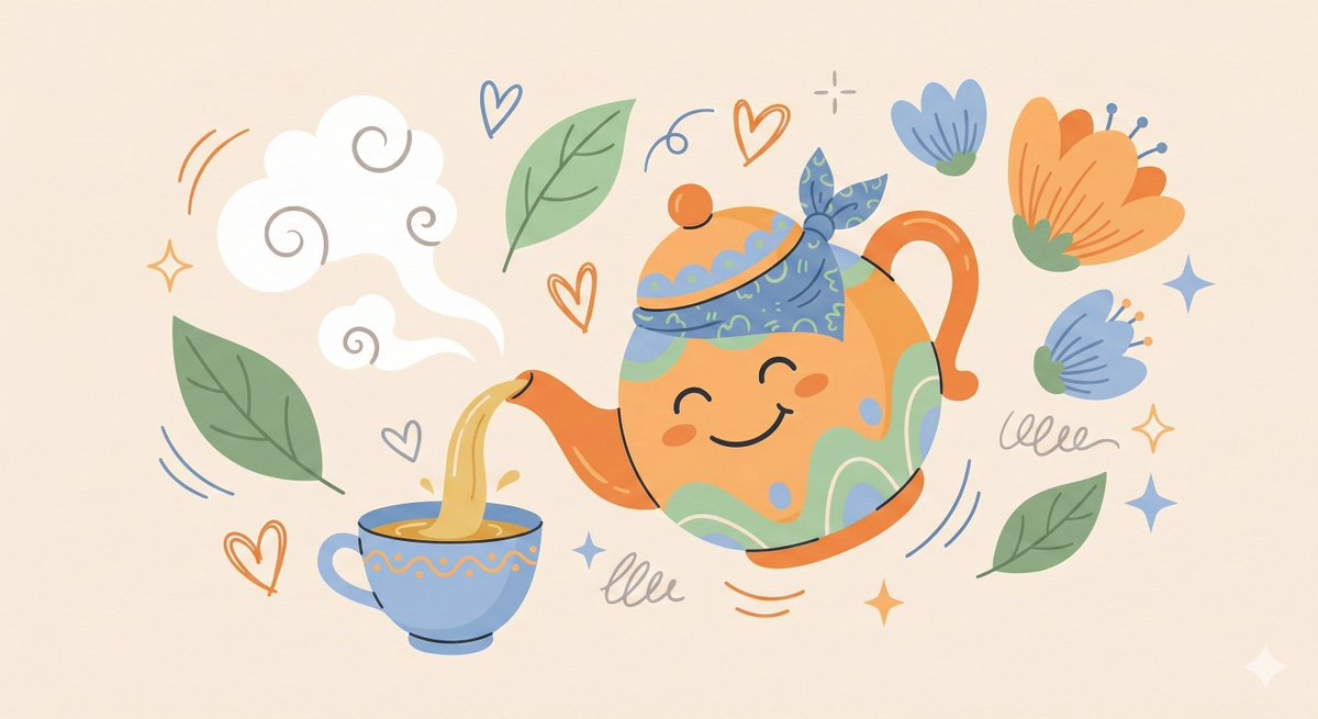 奇趣扁平角色插畫預覽，呈現原創人物置身抽象形狀與象徵圖形點綴之中。
